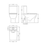 Saint Cloakroom Set - Floor Standing Vanity Basin Unit, Toilet Pan, Cistern, Seat & Mini Basin Tap