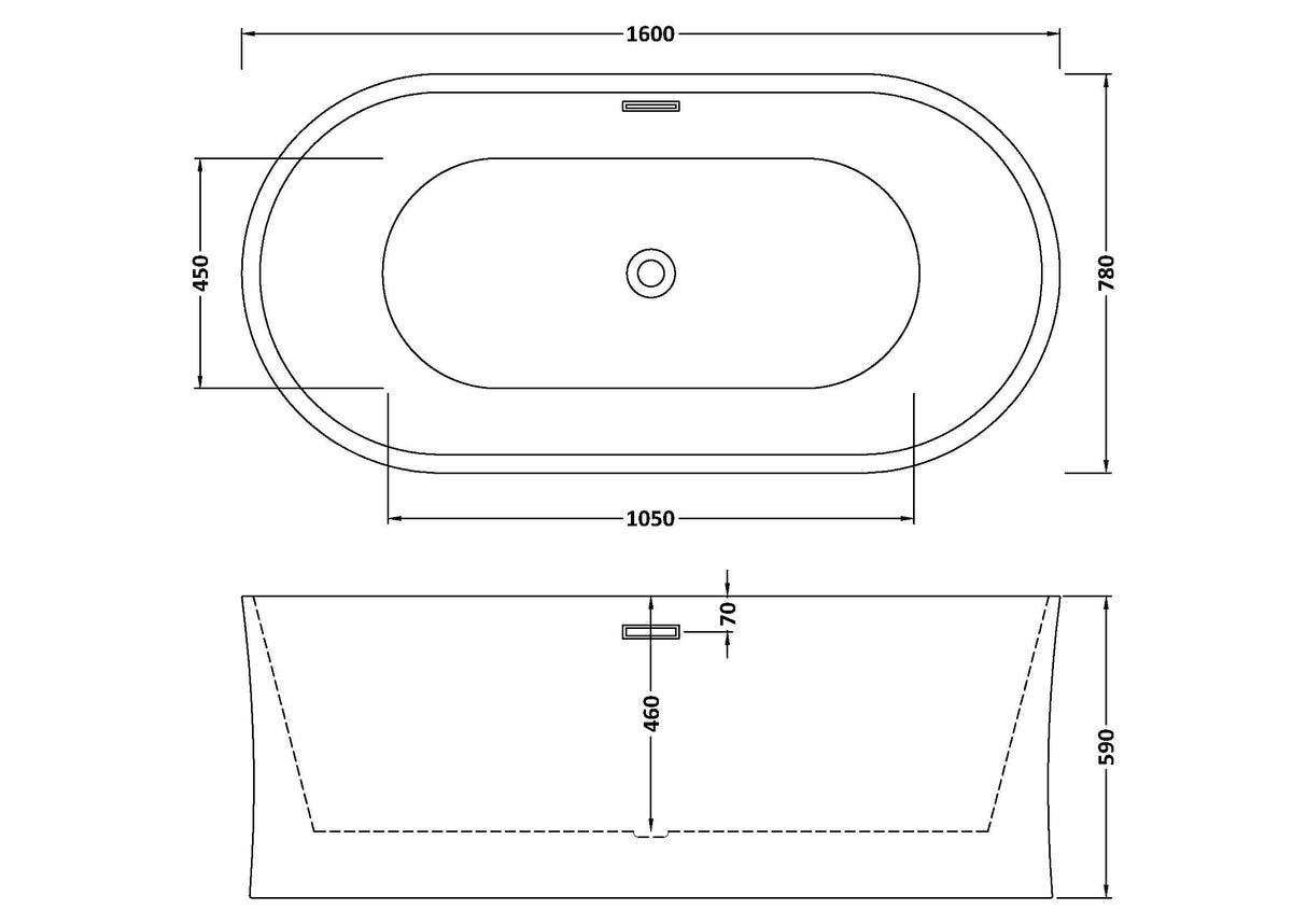 Contemporary White Curved Freestanding Bath from Balterley - Multiple Sizes Available