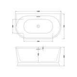 Contemporary Back To Wall Freestanding Bath from Balterley - Multiple Sizes Available