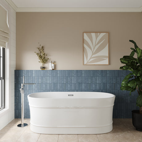 Elegant Oval Freestanding Bath with Layered Rim Design from Balterley - Multiple Sizes Available