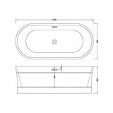 Elegant Oval Freestanding Bath with Layered Rim Design from Balterley - Multiple Sizes Available