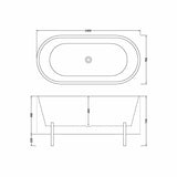 Contemporary Oval Freestanding Bath & Stand from Balterley - Multiple Sizes