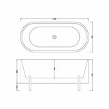 Contemporary Oval Freestanding Bath & Stand from Balterley - Multiple Sizes