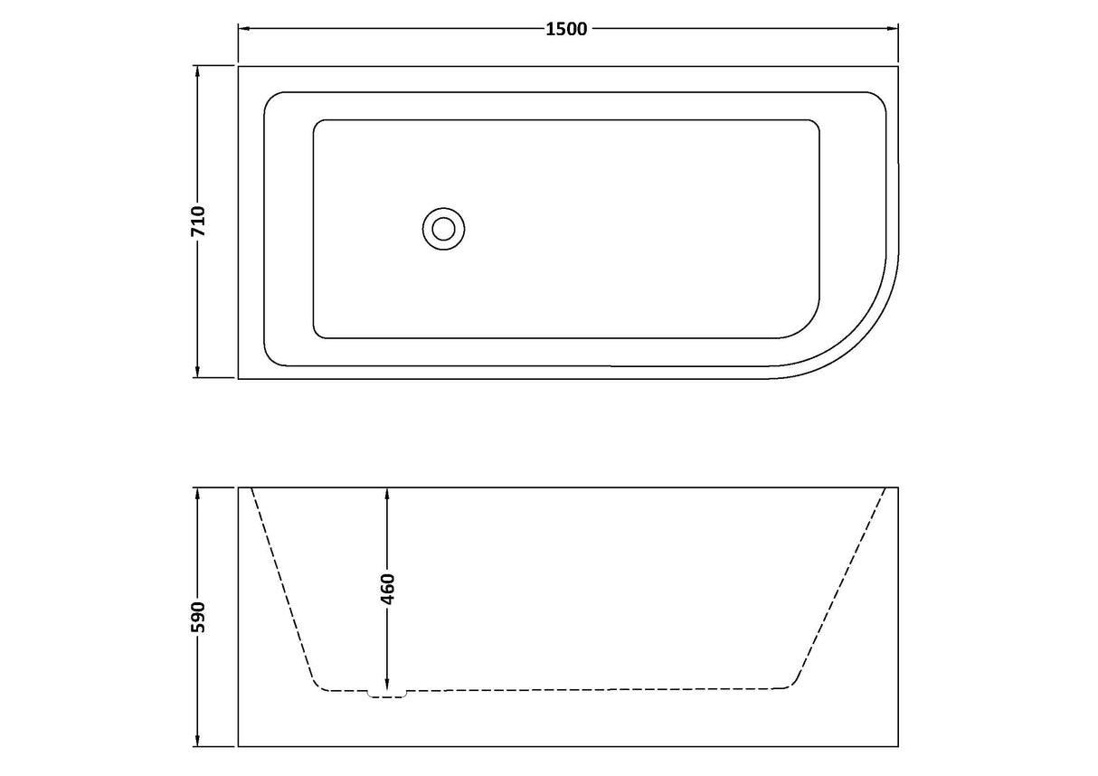 Contemporary Corner Freestanding Bath from Balterley, Left or Right Hand - Multiple Sizes Available