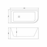 Contemporary Corner Freestanding Bath from Balterley, Left or Right Hand - Multiple Sizes Available