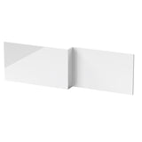 1700mm Waterproof Square Shower Bath Front Panel - Gloss White