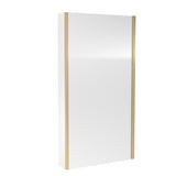 6mm Toughened Safety Glass Reversible L-Shaped Bath Screen Fixed