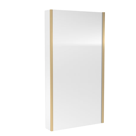 6mm Toughened Safety Glass Reversible L-Shaped Bath Screen Fixed