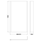 6mm Toughened Safety Glass Reversible L-Shaped Bath Screen Fixed