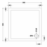 8mm Toughened Safety Glass Hinged Shower Door, Side Panel and Shower Tray - Choice of Size and Finish