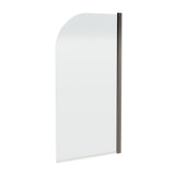 6mm Toughened Safety Glass Round Bath Screen - 1430 x 790mm