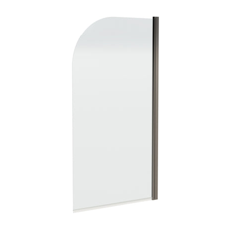 6mm Toughened Safety Glass Round Bath Screen - 1430 x 790mm