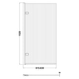 Contemporary 8mm Toughened Safety Glass Square Hinged Fluted Bath Screen - 1520 x 830 x 24mm - Choice of Colour