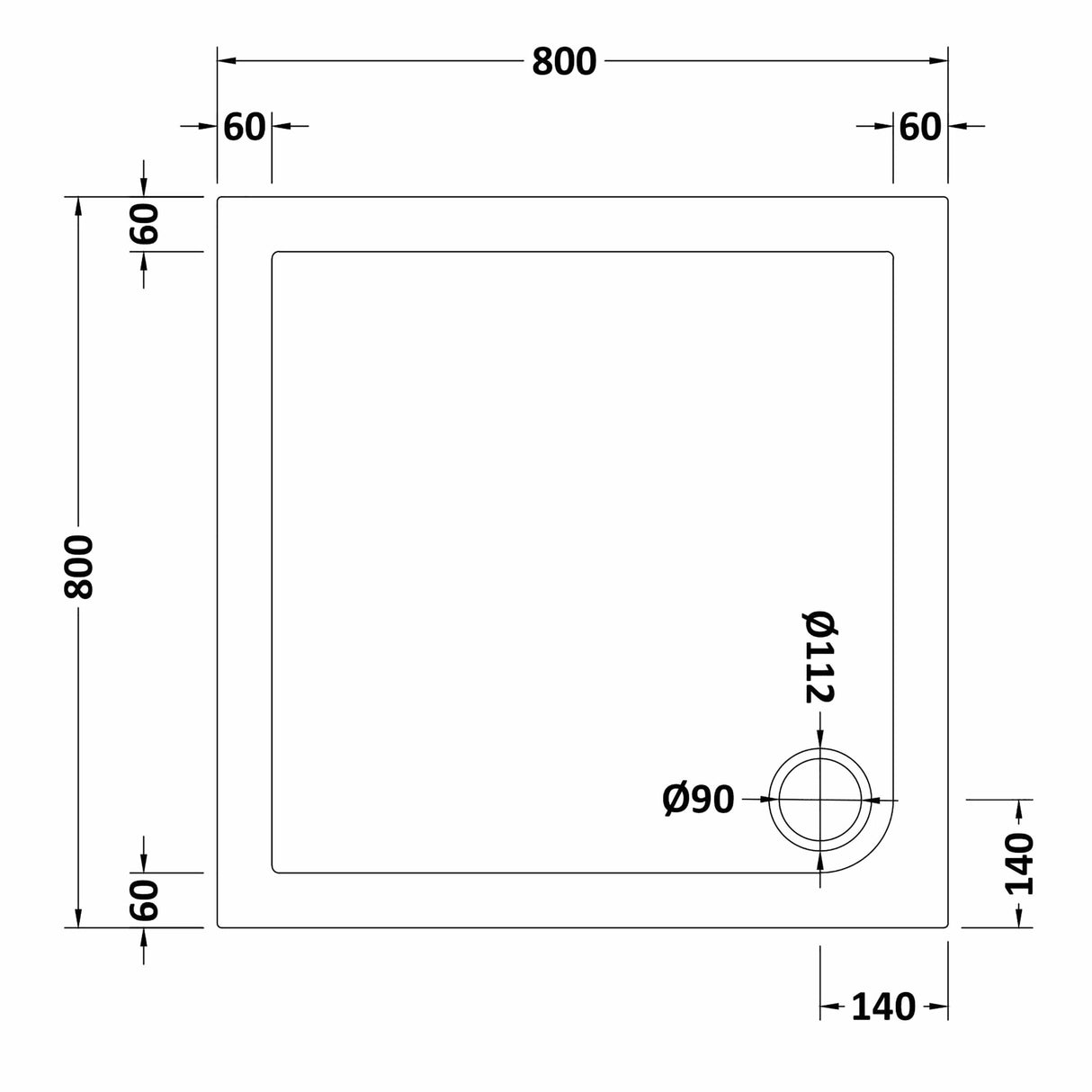 Bi-Fold Shower Door, Side Panel and Shower Tray - Choice of Size and Finish