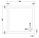 Pivot Shower Door, Side Panel and Shower Tray - Choice of Size and Finish