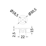 Ceramic Accessories Modern Round Basin Overflow Cover