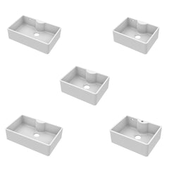 Single Bowl Fireclay Ceramic Butler Kitchen Sink - Variety of Sizes and Features Available