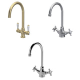 Traditional Mono Mixer Kitchen Tap - Multiple Handle and Finish Options Available