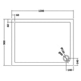 8mm Glass Walk In Wetroom Screen and Hinged Return Screen with Black Framed Design - Choice of Size