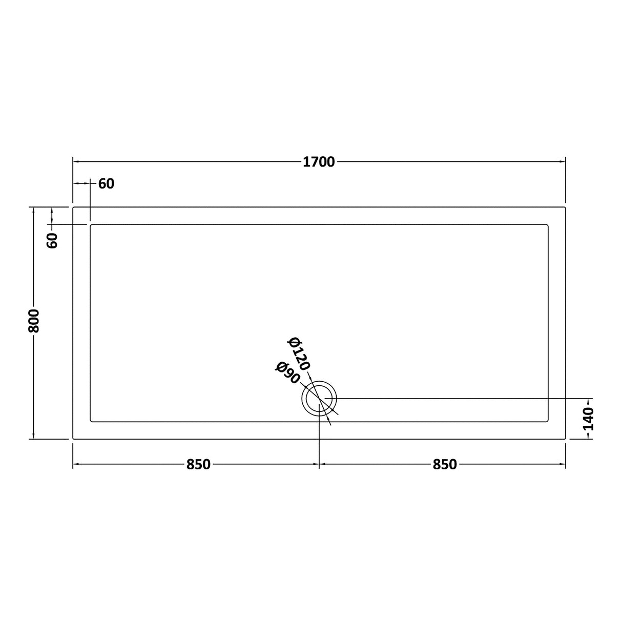 8mm Glass Walk In Wetroom Screens with Matt Black Framed Design and Shower Tray - Choice of Size