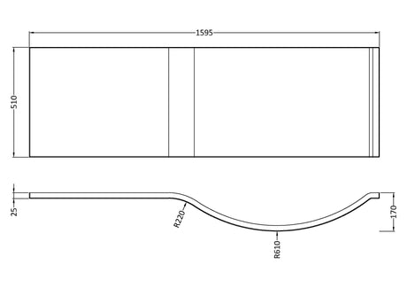 Bath Front Panel (1600mm)