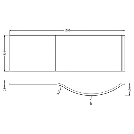 Shower Bath Front Panel (1600mm)