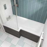Modern Square Shower Bath - Choose Size and Left or Right Orientation