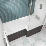 Modern Square Shower Bath - Choose Size and Left or Right Orientation