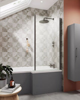 Modern Square Shower Bath - Choose Size and Left or Right Orientation