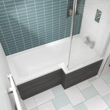 Modern Square Shower Bath - Choose Size and Left or Right Orientation