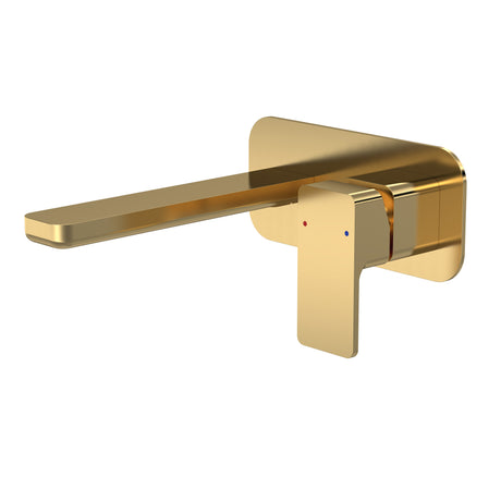 Contemporary Square Wall Mounted 2 Tap Hole Basin Mixer Tap - Choice of Finish