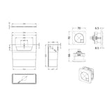 Universal Water Saving Dual Flush Side Inlet & Square Dual Flush Button - Choice of Finish